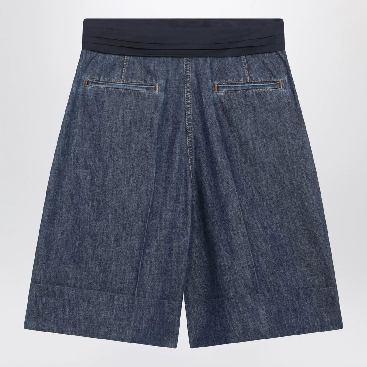 Valentino - Denim bermuda shorts with oversized bow