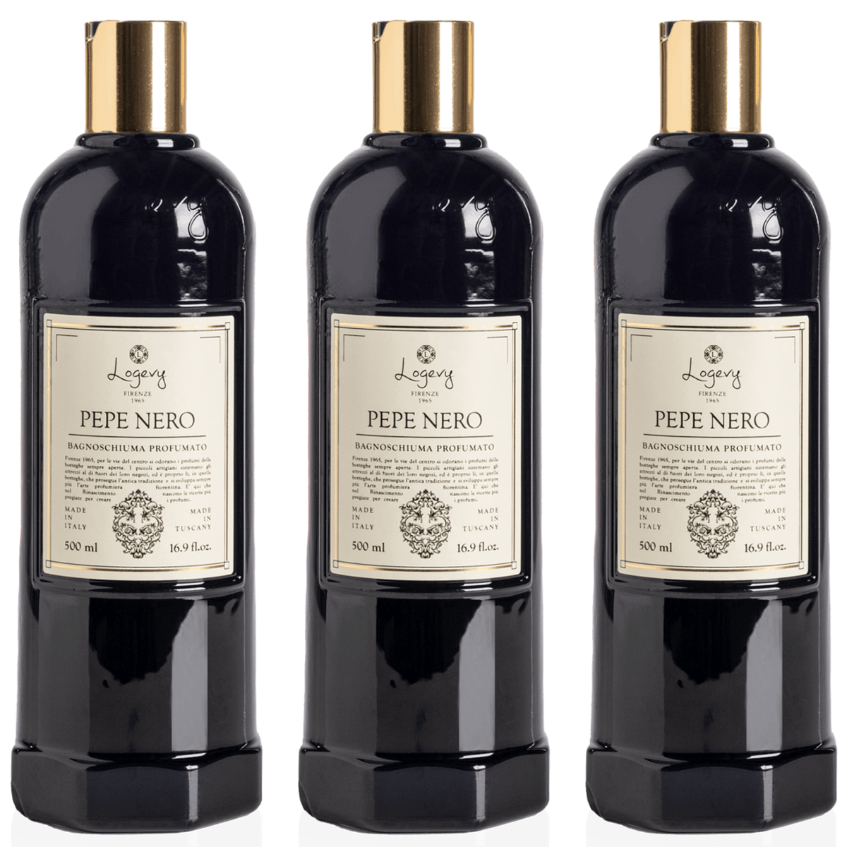 Logevy Black Pepper Shower Gel 500ml Set of 3pcs