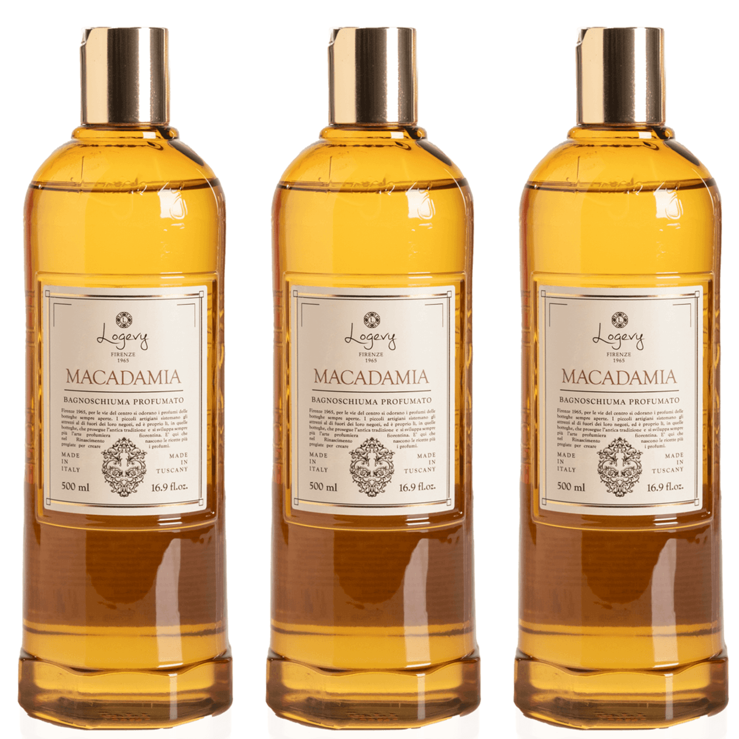 Logevy Macadamia Shower Gel 500ml Set of 3pcs