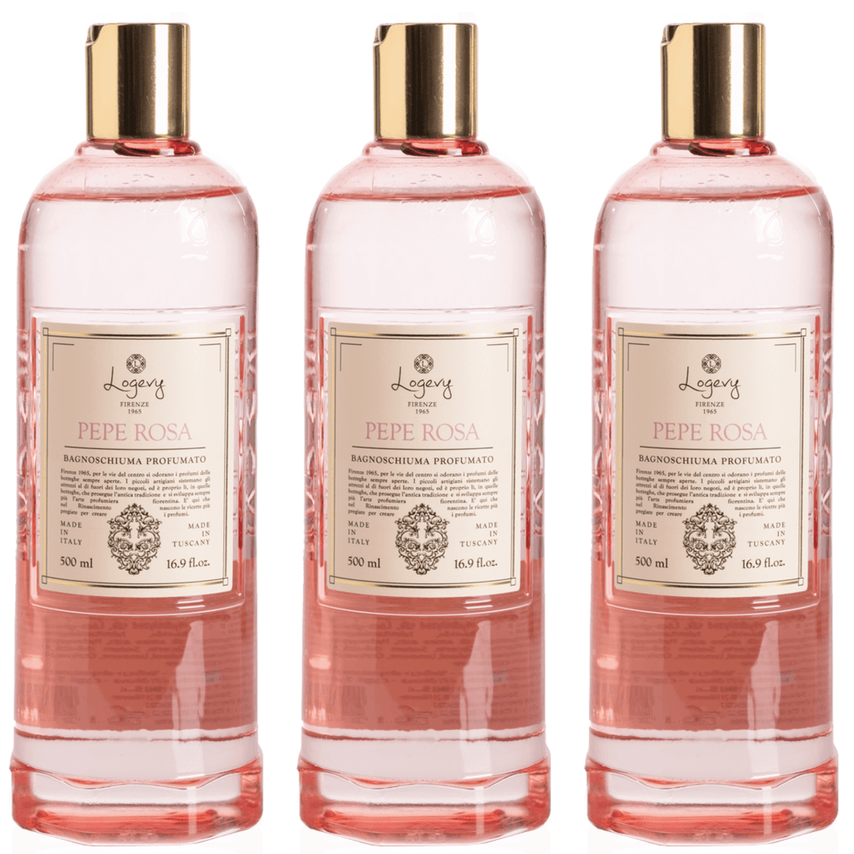 Logevy Pink Pepper Shower Gel 500ml Set of 3pcs