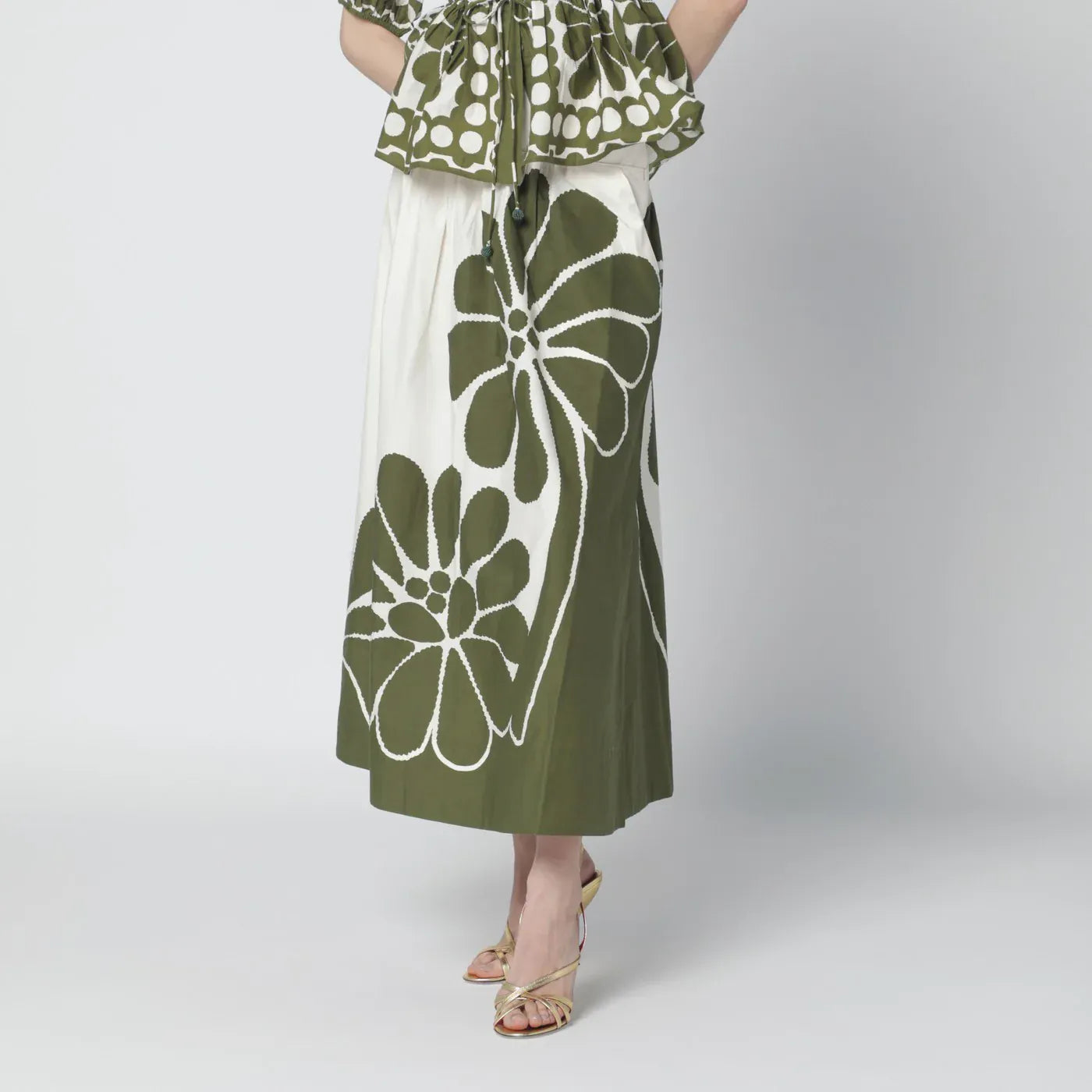 FARM Rio - Palermo maxi skirt with green print