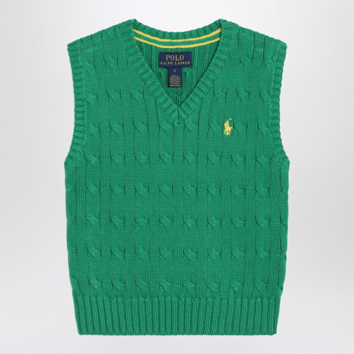 Polo Ralph Lauren - Green cable-knit cotton vest