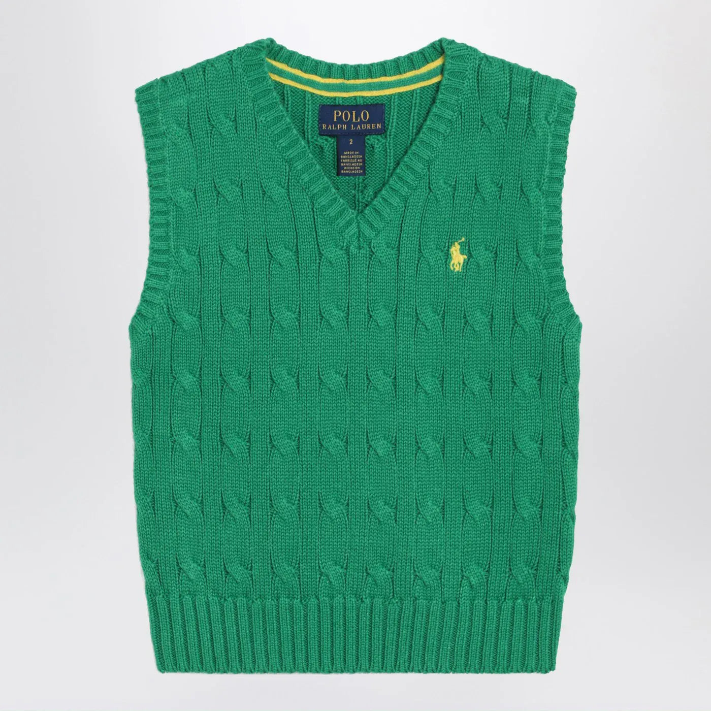 Polo Ralph Lauren - Green cable-knit cotton vest