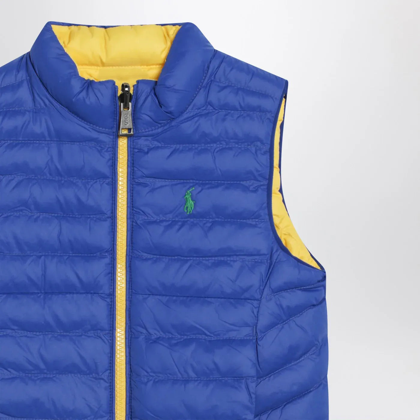Polo Ralph Lauren - Reversible padded vest in sapphire blue/yellow
