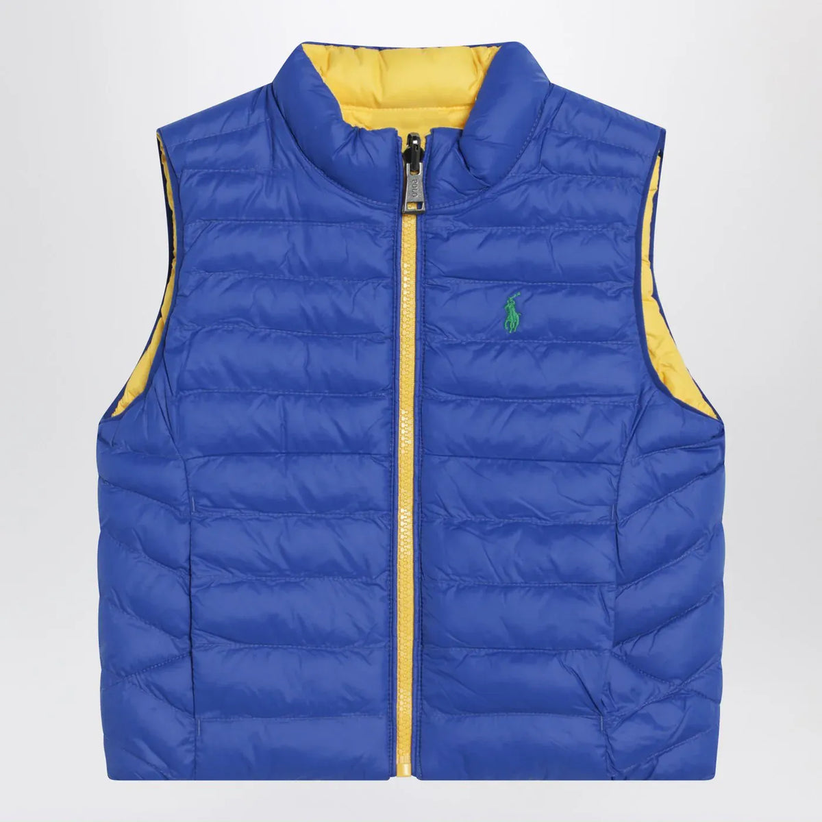 Polo Ralph Lauren - Reversible padded vest in sapphire blue/yellow