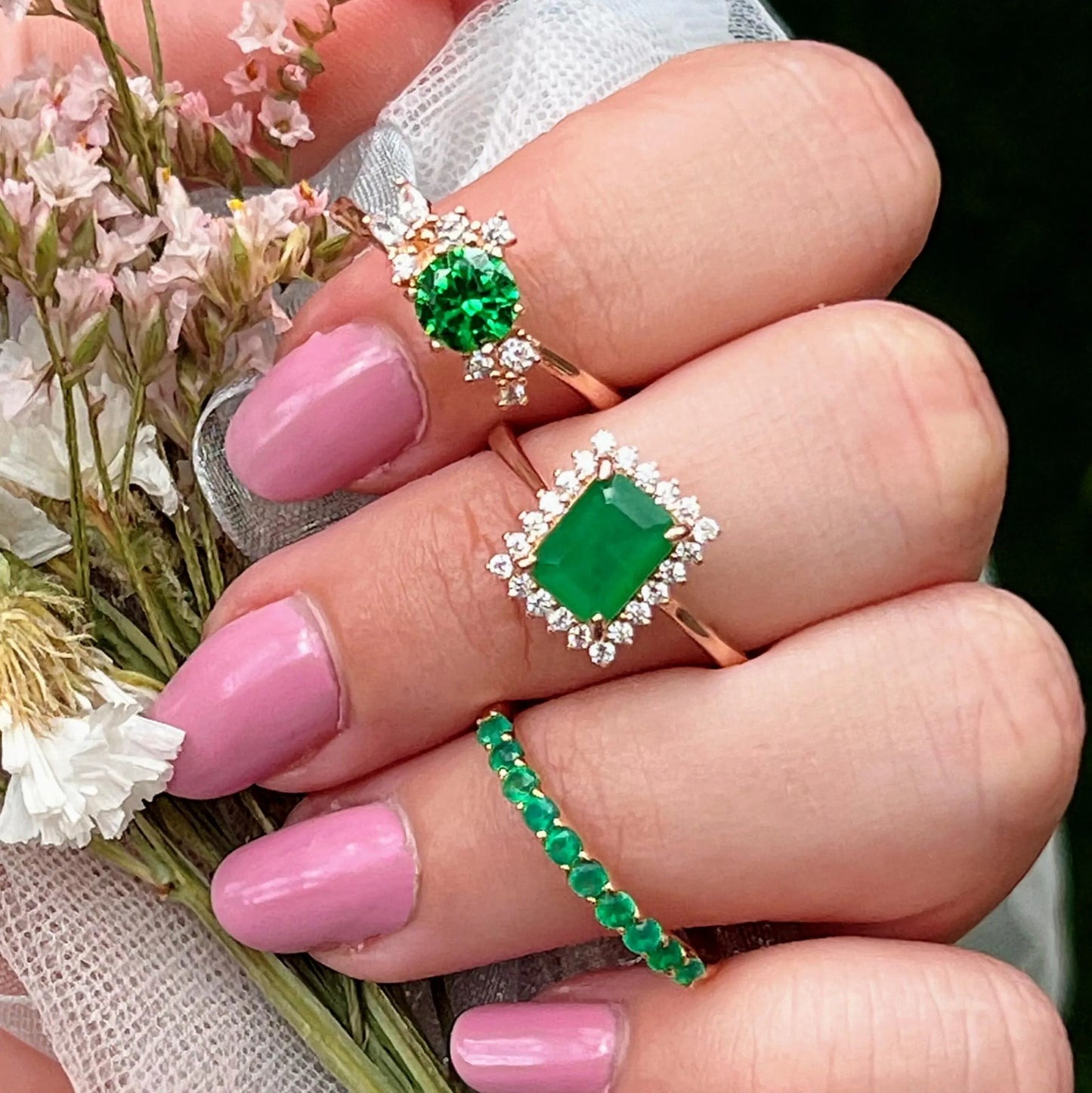 The Heirloom - Brilliant Emerald Cluster Ring