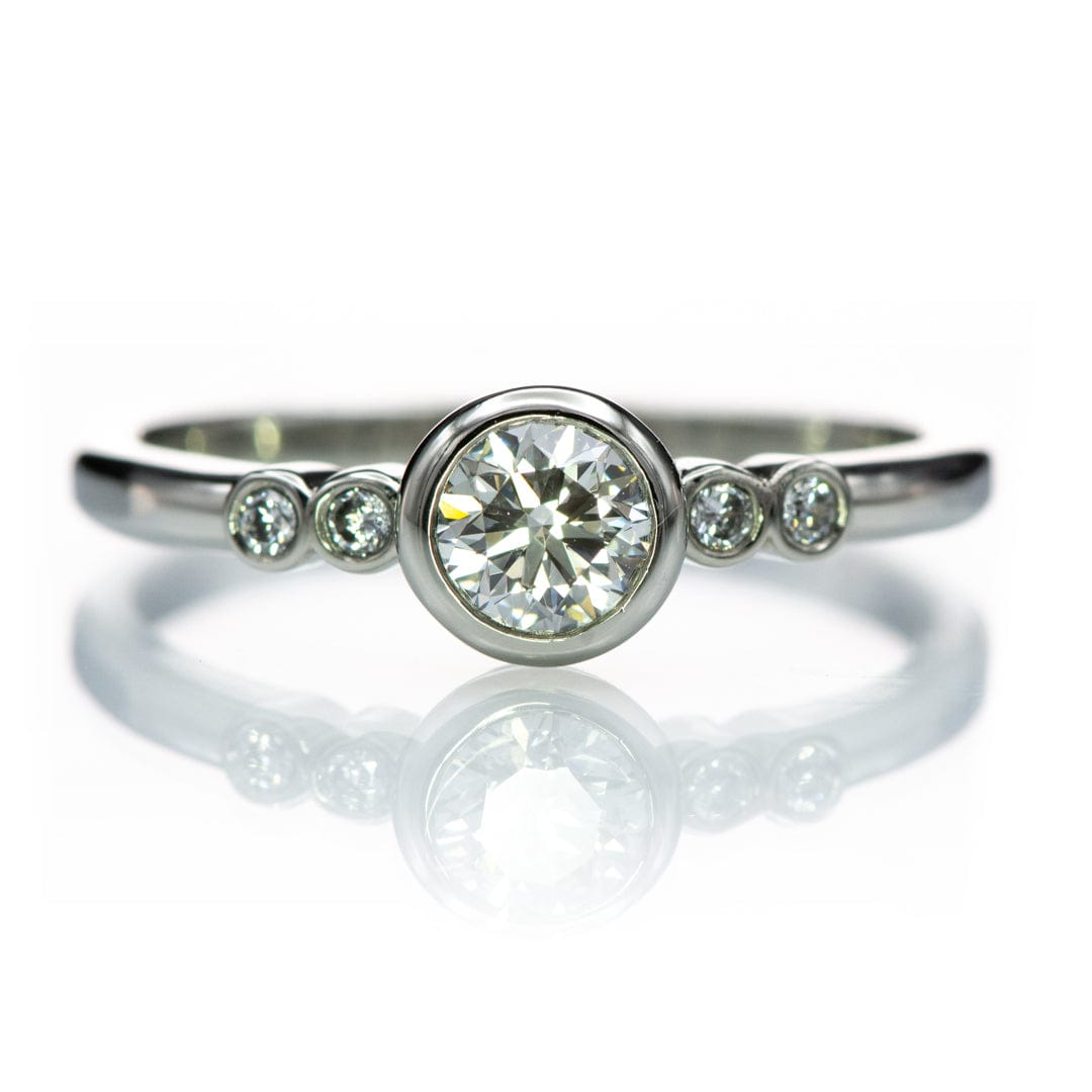 Round Diamond Brooklynn Bezel Set Accented Engagement Ring