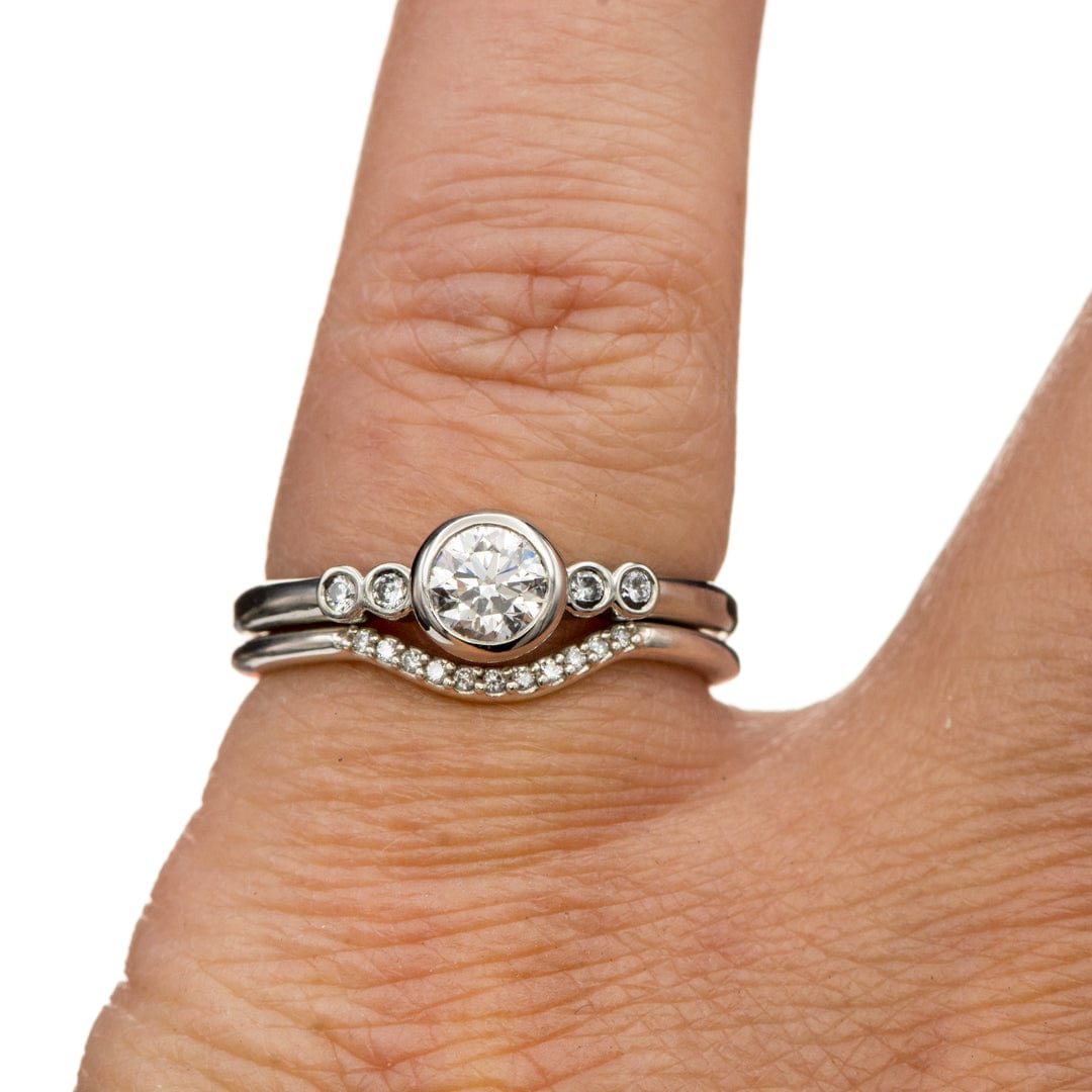 Round Diamond Brooklynn Bezel Set Accented Engagement Ring