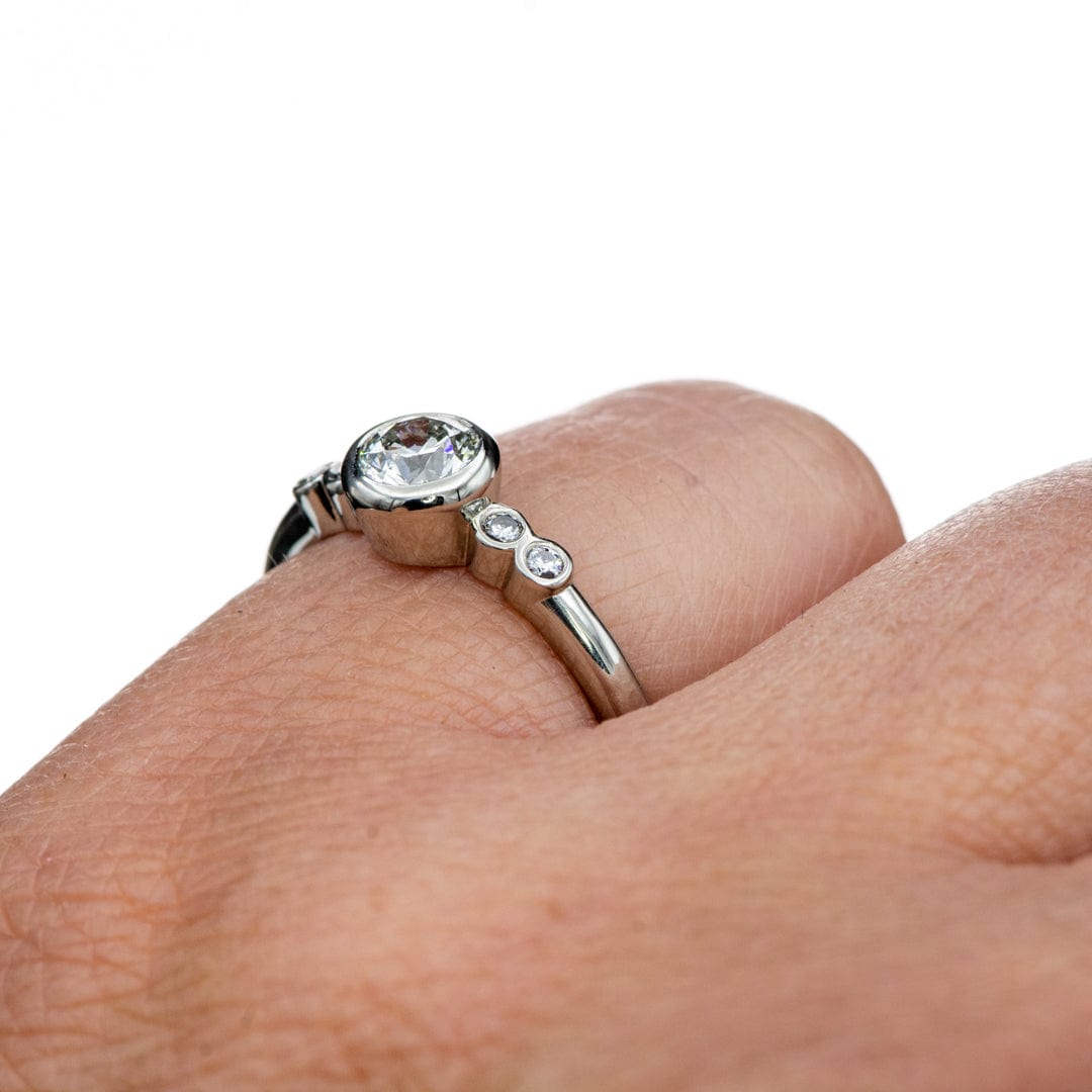 Round Diamond Brooklynn Bezel Set Accented Engagement Ring