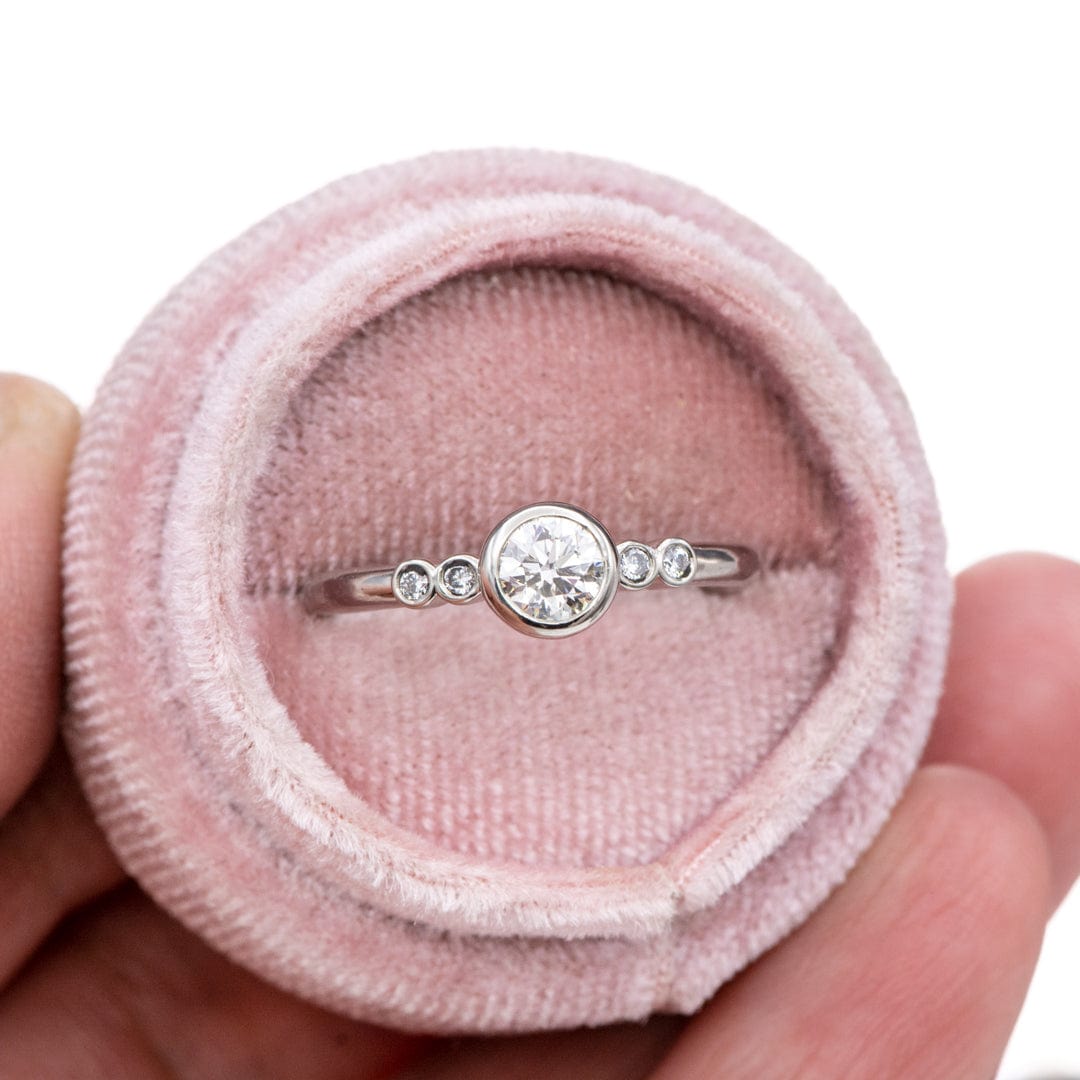 Round Diamond Brooklynn Bezel Set Accented Engagement Ring