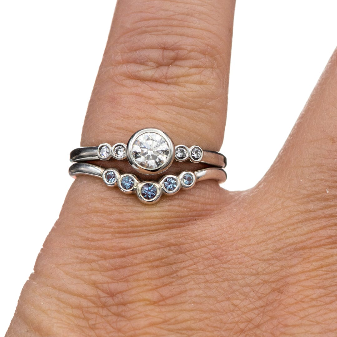 Round Diamond Brooklynn Bezel Set Accented Engagement Ring