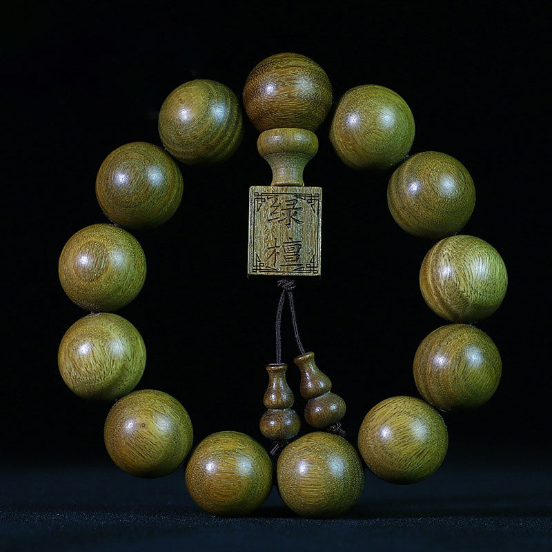 Fortune Jewel Tibetan Green Sandalwood Cure Bracelet