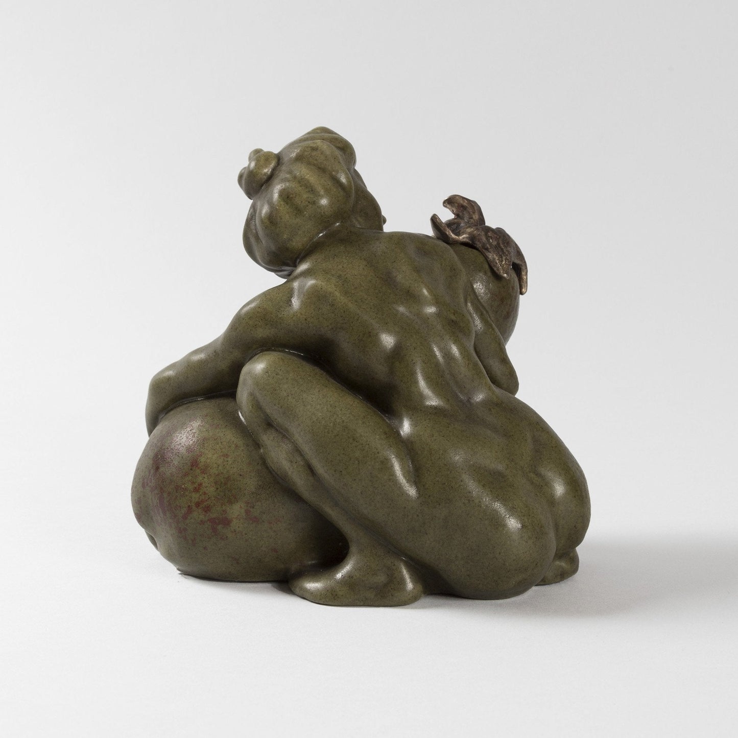 François-Rupert Carabin "Femme à la Coloquinte" Ceramic Inkwell