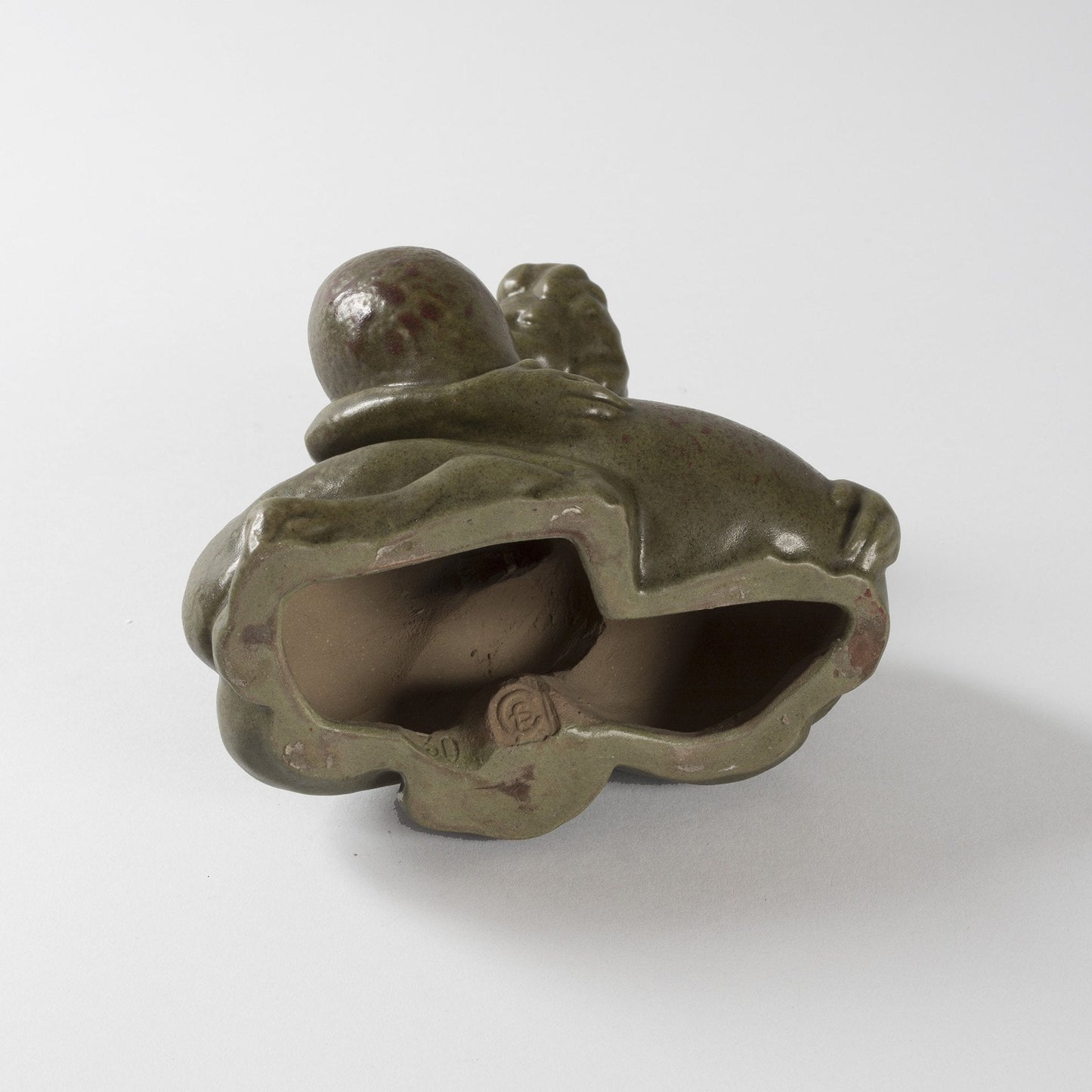 François-Rupert Carabin "Femme à la Coloquinte" Ceramic Inkwell