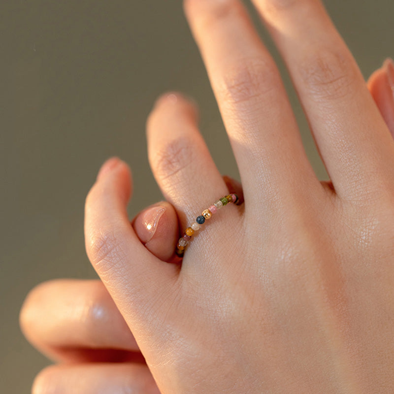 Fortune Jewel Natural Tourmaline Positive Love Ring