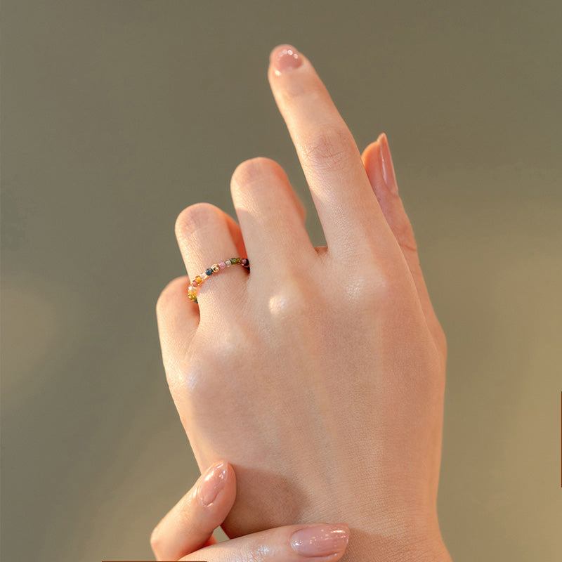 Fortune Jewel Natural Tourmaline Positive Love Ring