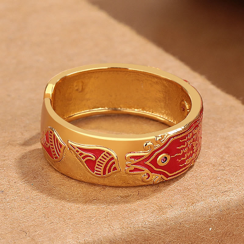 Fortune Jewel Five Scriptures Copper Healing Ring