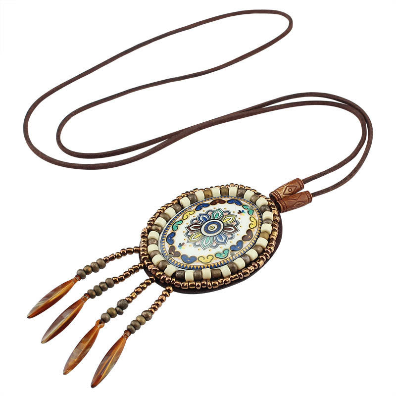 Fortune Jewel Mandala Pattern Beads Creativity Necklace Pendant