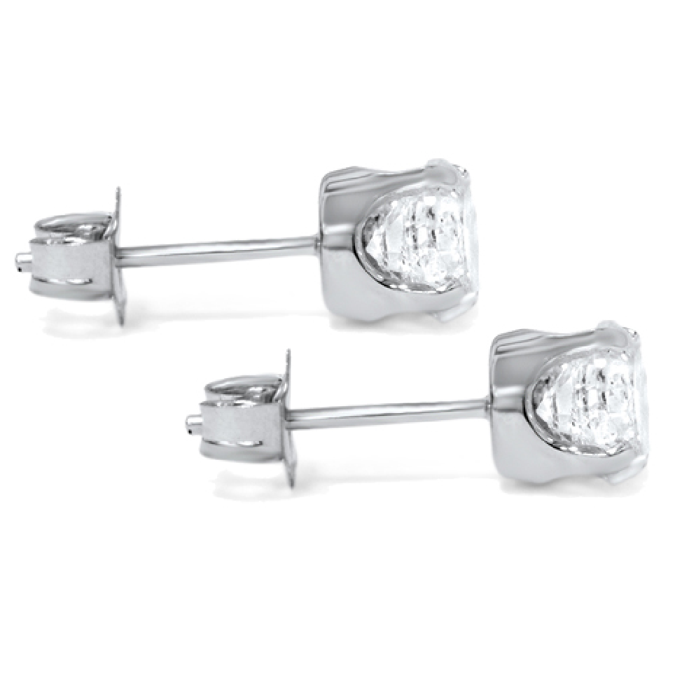 1 1/4 cttw Diamond Studs 14K White Gold IGI Certified Earrings