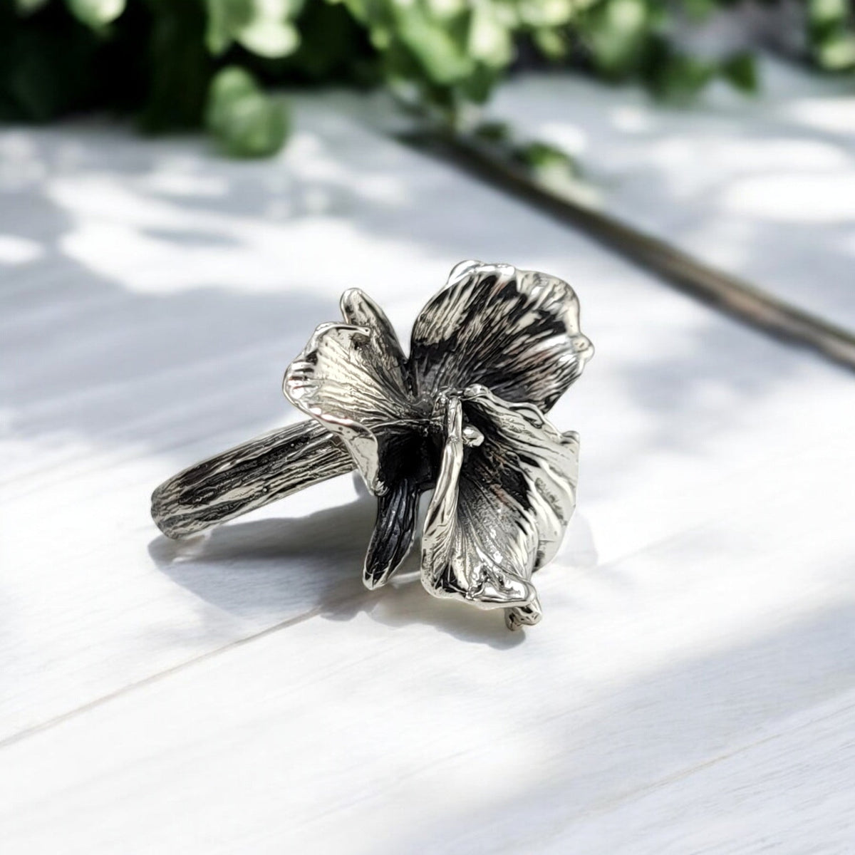 Cattleya Sterling Silver Statement Ring