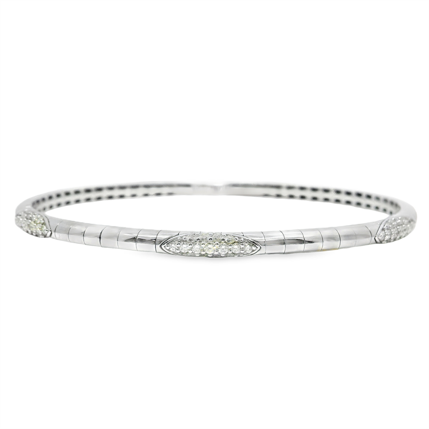 Diamond Station Bangle Bracelet