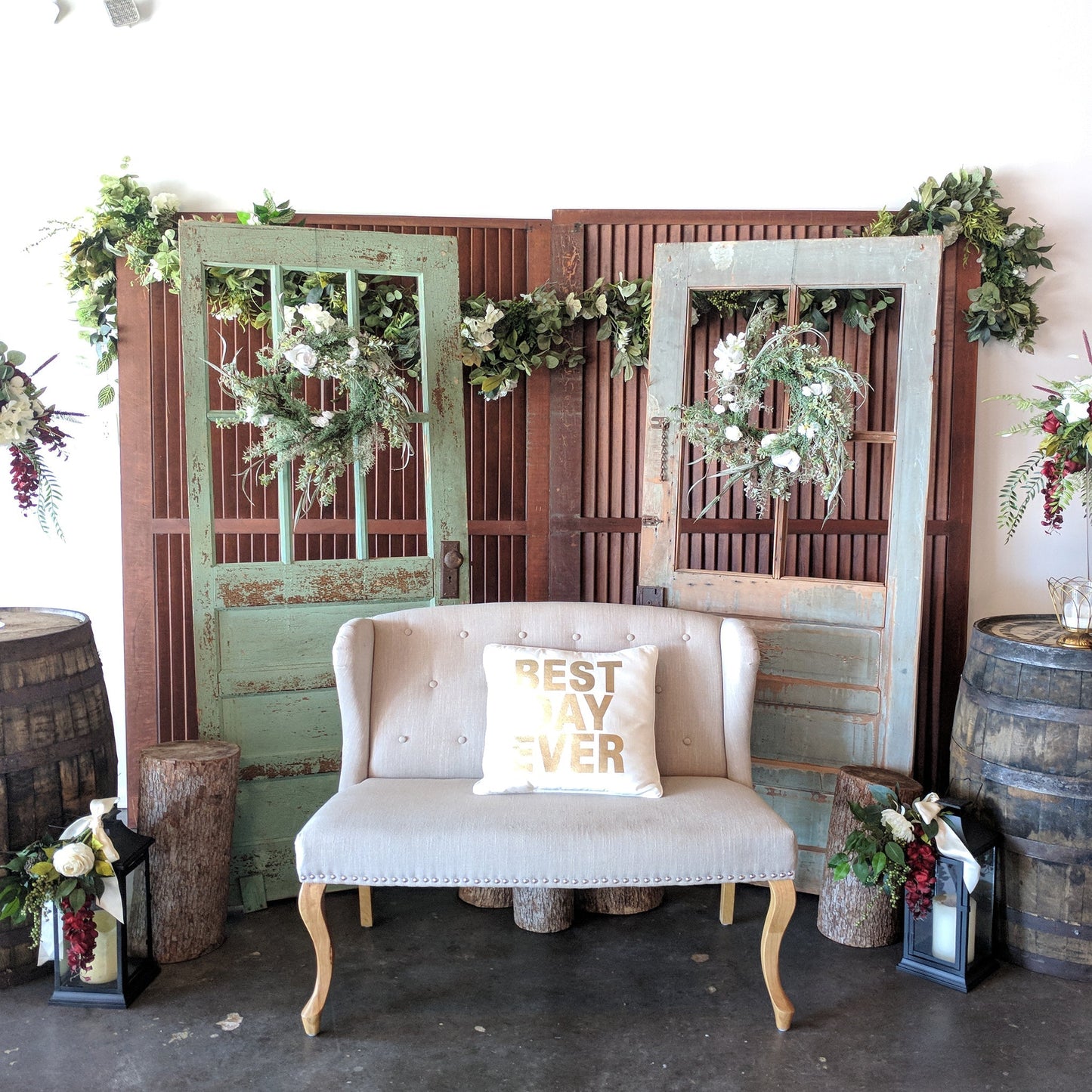 Weathered Cedar Shutter Backdrop