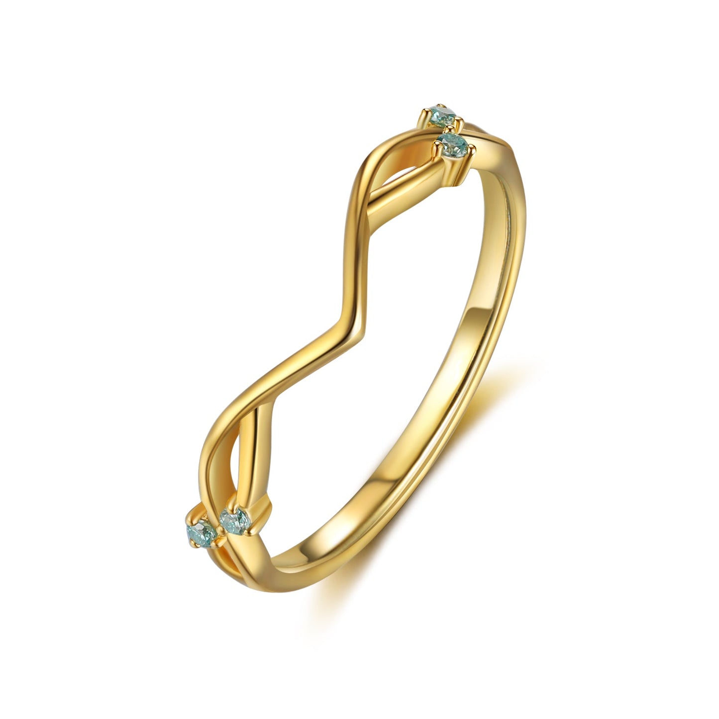 K Gold Natural Moss Agate Ring