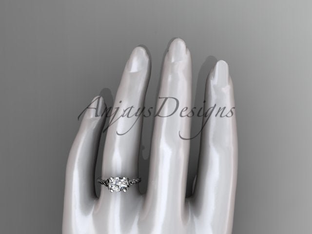 Celtic Engagement Ring Twisted Rope Ring 1 Carat Lab Grown Diamond Solitaire Braided Wedding