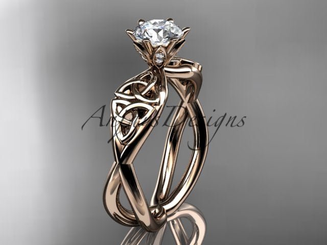 Celtic Diamond Engagement Ring 1 CT Lab Grown Diamond Triquetra Ring