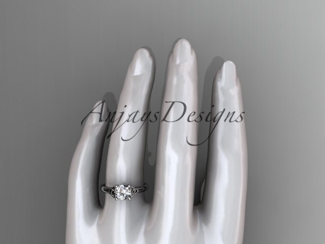 Celtic Diamond Engagement Ring 1 Carat Lab Grown Diamond Trinity Knot Ring Dainty Minimalist Ring