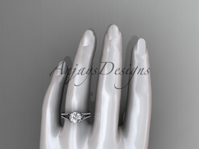 1 Carat Lab Grown Diamond Engagement Ring Celtic Round Brilliant Diamond Ring Celtic Knot Ring