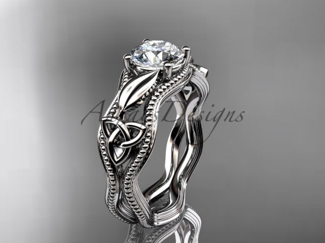 Celtic Engagement Ring Diamond Trinity Knot Ring 1 Carat Lab Grown Engagement Ring