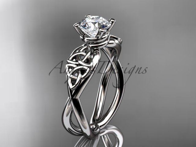 Celtic Engagement Ring Trinity Knot Ring Lab Grown Round Diamond Wedding Ring