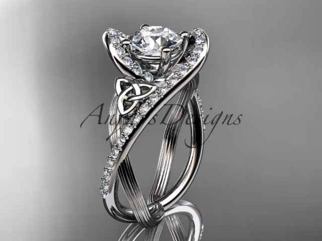 Celtic Engagement Ring Unique 1 Carat Lab Grown Diamond Irish Ring