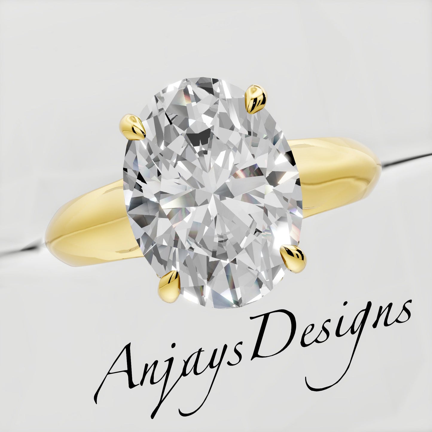 Celtic Diamond Engagement Ring 3 Carat Oval Lab Grown Diamond Hidden Halo Wedding Ring
