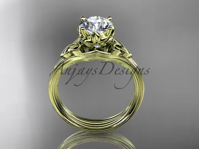 1 CT Lab Grown Diamond Celtic Engagement Ring Handmade Diamond Ring