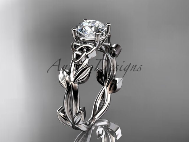 Celtic Knot Engagement Ring 1 CT Lab Grown Diamond Nature Inspired
