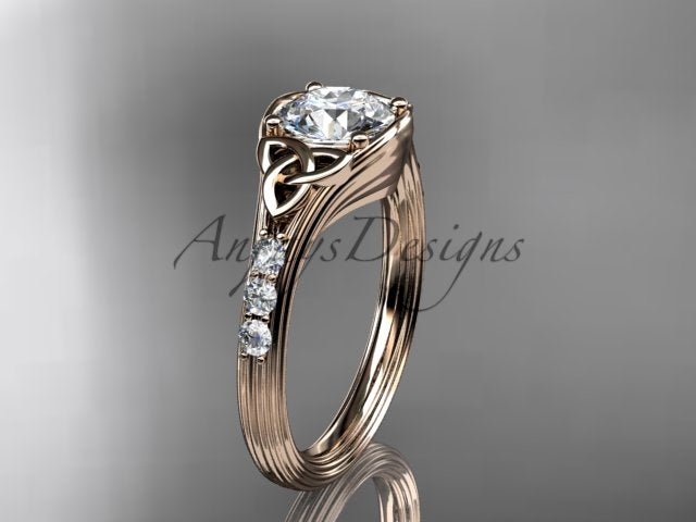 Celtic Knot Engagement Ring Trinity Knot Diamond Wedding Ring IGI Certified