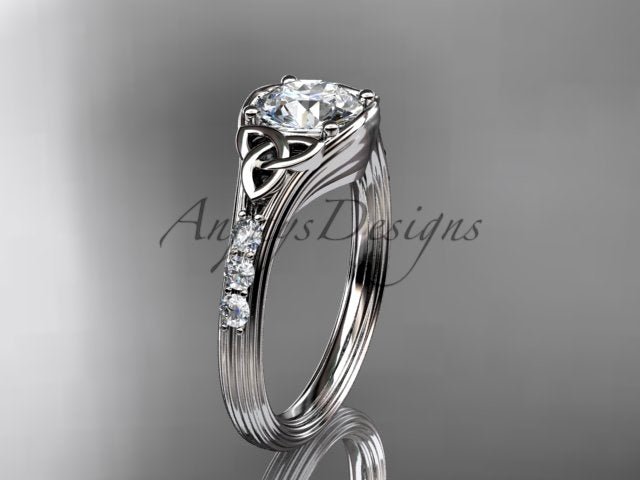 Celtic Knot Engagement Ring Trinity Knot Diamond Wedding Ring IGI Certified