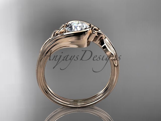 Nature Inspired Celtic Engagement Ring 1 Carat Lab Grown Diamond Ring Trinity Knot Ring IGI Certified