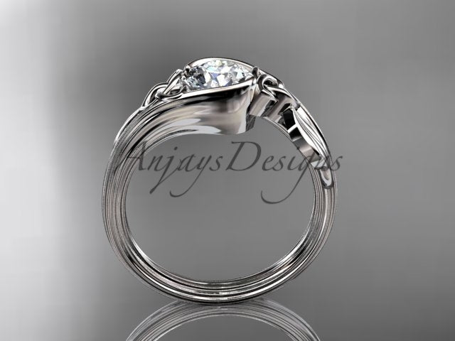 Nature Inspired Celtic Engagement Ring 1 Carat Lab Grown Diamond Ring Trinity Knot Ring IGI Certified
