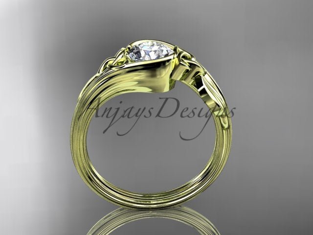 Nature Inspired Celtic Engagement Ring 1 Carat Lab Grown Diamond Ring Trinity Knot Ring IGI Certified