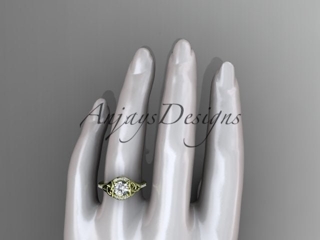 Celtic Engagement Ring 1 Carat Lab Grown Diamond Wedding Ring Anniversary Gift Trinity Knot Ring