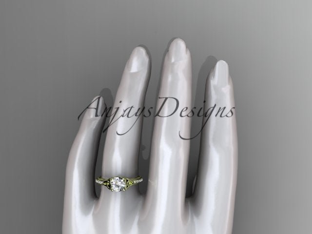1 Carat D VS1 Round Brilliant Cut Lab Grown Diamond Celtic Engagement Ring Trinity Knot CVD Lab Created