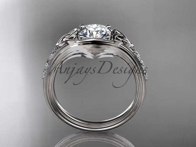 Celtic Knot Engagement Ring Trinity Knot Diamond Wedding Ring IGI Certified