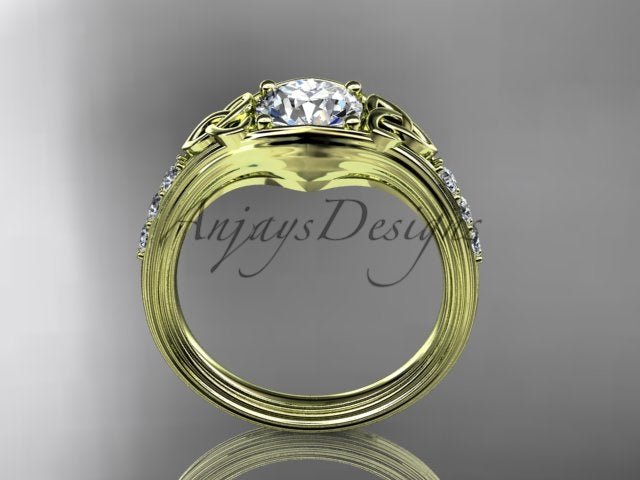 Celtic Knot Engagement Ring Trinity Knot Diamond Wedding Ring IGI Certified