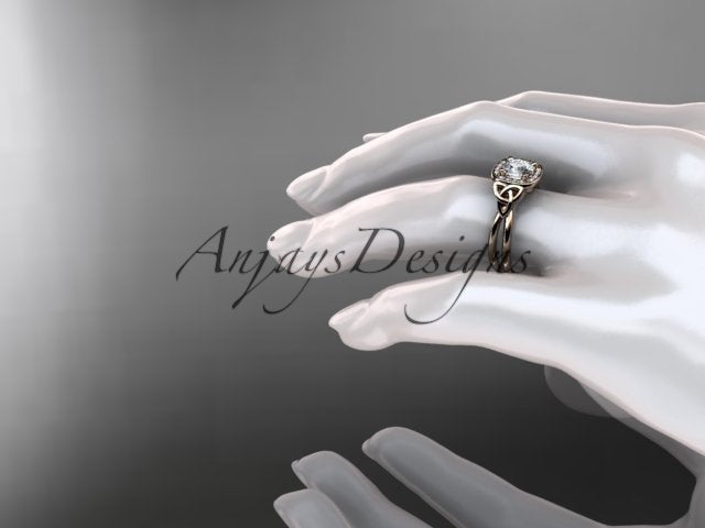 Irish Celtic Trinity Knot Engagement Ring 1 CT Lab Grown Diamond IGI Certified