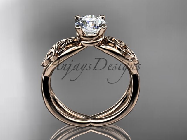 Celtic Engagement Ring Trinity Knot Ring Lab Grown Round Diamond Wedding Ring