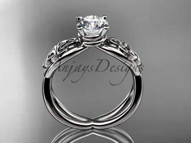 Celtic Engagement Ring Trinity Knot Ring Lab Grown Round Diamond Wedding Ring