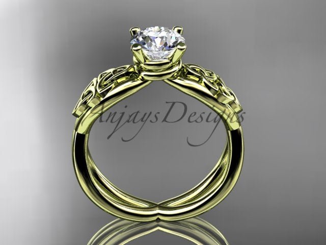 Celtic Engagement Ring Trinity Knot Ring Lab Grown Round Diamond Wedding Ring